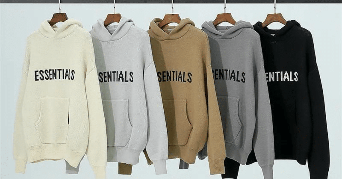 Different color Essentials hoodies